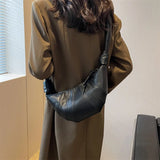 Vintage Brown Women Underarm Bag Messenger Shoulder Dumpling Bag