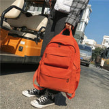 Waterproof Nylon Female Backpack Solid Casual Travel Backpack