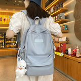 Waterproof Nylon Women Backpacks Multi-Pocket Female Rucksack
