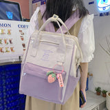Waterproof Nylon Women's Backpack Japanese Style Schoolbag