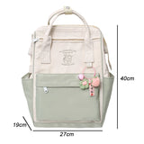 Waterproof Nylon Women's Backpack Japanese Style Schoolbag