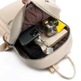 Waterproof Oxford Backpack for Women School Bags Solid Travel Small Bag