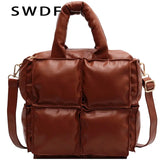 Winter Single Shoulder Tote Space Pad Cotton Feather Down Bag