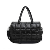 Winter Women's Shoulder Messenger Bags Down Fabric Female Padded Tote Bag Ladies