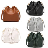 Women Bag Bucket Bag PU Leather Shoulder Bags Ladies Crossbody Messenger Bags