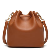 Women Bag Bucket Bag PU Leather Shoulder Bags Ladies Crossbody Messenger Bags