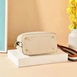 Colorful Strap Bucket Bag PU Leather Shoulder Crossbody Messenger Bag