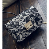 Graffiti Mini Bag Women Messenger Clutch Chain Handbags