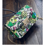 Graffiti Mini Bag Women Messenger Clutch Chain Handbags