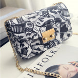 Graffiti Mini Bag Women Messenger Clutch Chain Handbags