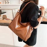 Women PU Leather Handbags Soft Shoulder Top