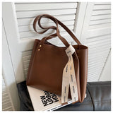 Women Fashionable Wallet Tote Handbags PU Shoulder Top Handle Summer Beach Bag