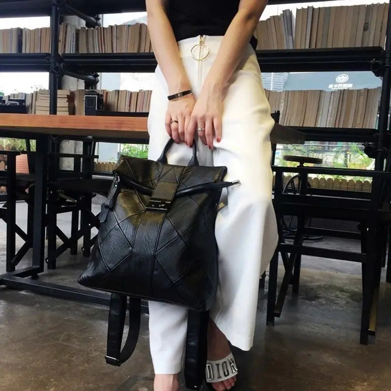 Women High Vintage Backpacks Diamond Lady School Bags Large Capacity Travel