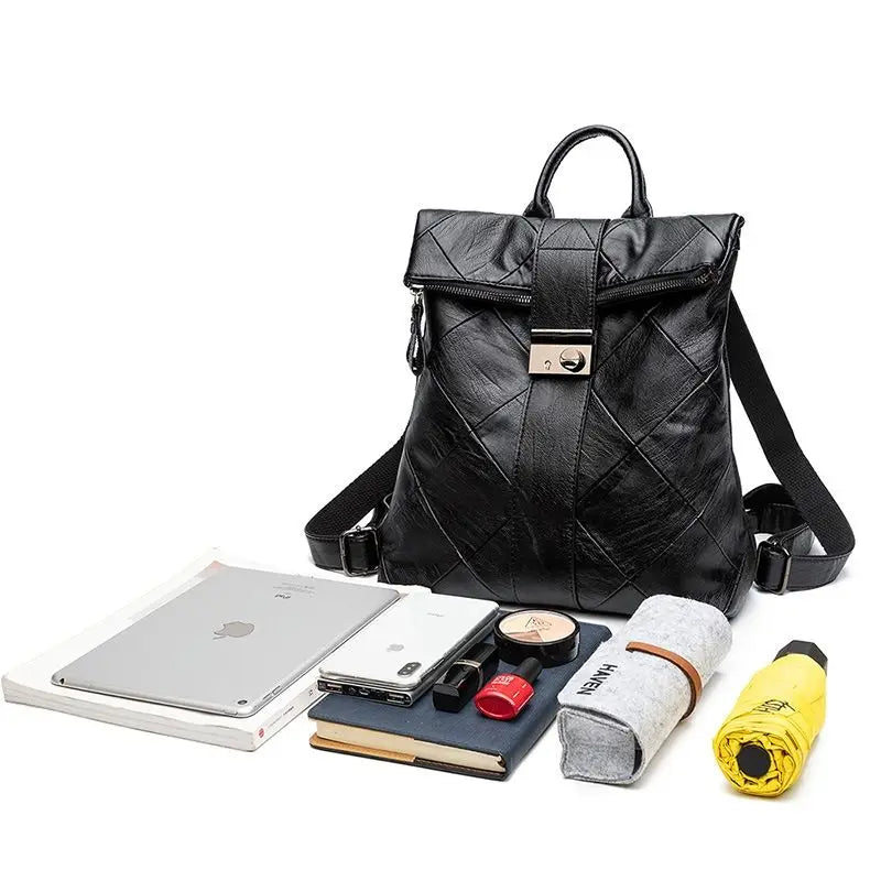 Women High Vintage Backpacks Diamond Lady School Bags Large Capacity Travel
