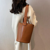 Women Shoulder Bags PU Leather Daily Bucket Fashionable Multi-function
