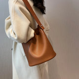 Women Shoulder Bags PU Leather Daily Bucket Fashionable Multi-function