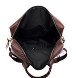 Retro PU Leather Backpack Large Capacity Travel Bag