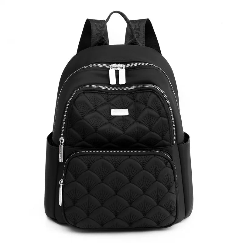 Multi-Layer Nylon Backpack for Teen Girls