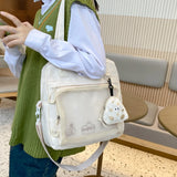 Green Nylon Shoulder Bag for Women
