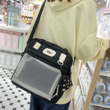 Green Nylon Shoulder Bag for Women