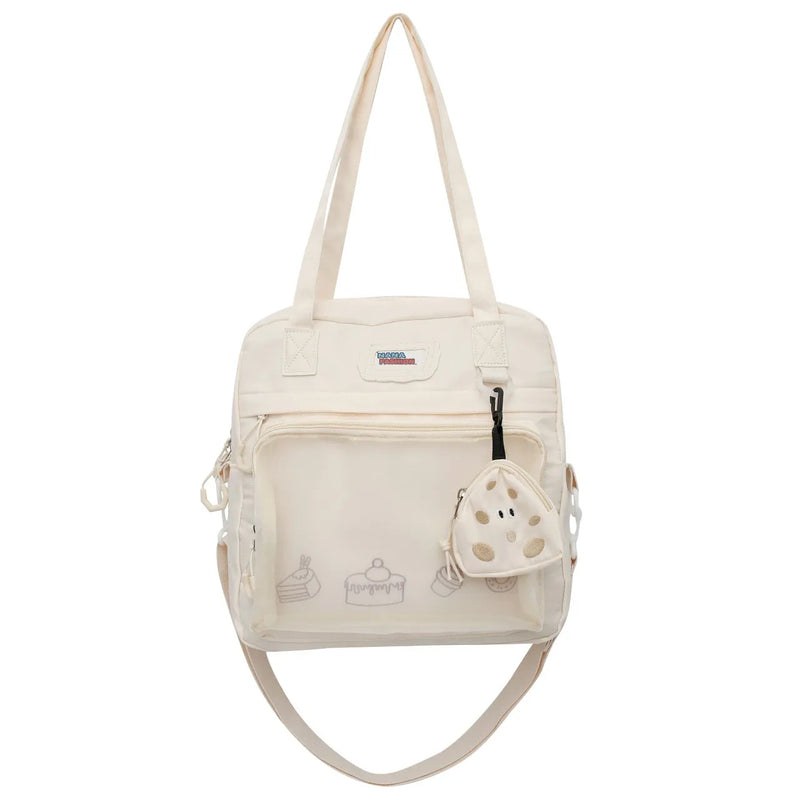 Green Nylon Shoulder Bag for Women