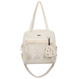 Green Nylon Shoulder Bag for Women