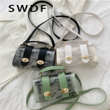 Women Transparent Graffiti Shoulder Bag PVC Messenger Handbag Crossbody Purse