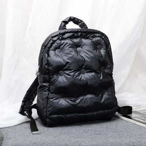 Women Winter Space Cotton Backpack Large Capacity School Bag