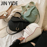 Women's Saddle Bag Pu Diagonal Handbag