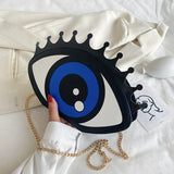 Women's Retro Eye Chain One Shoulder Crossbody Bag Y2K Handbag
