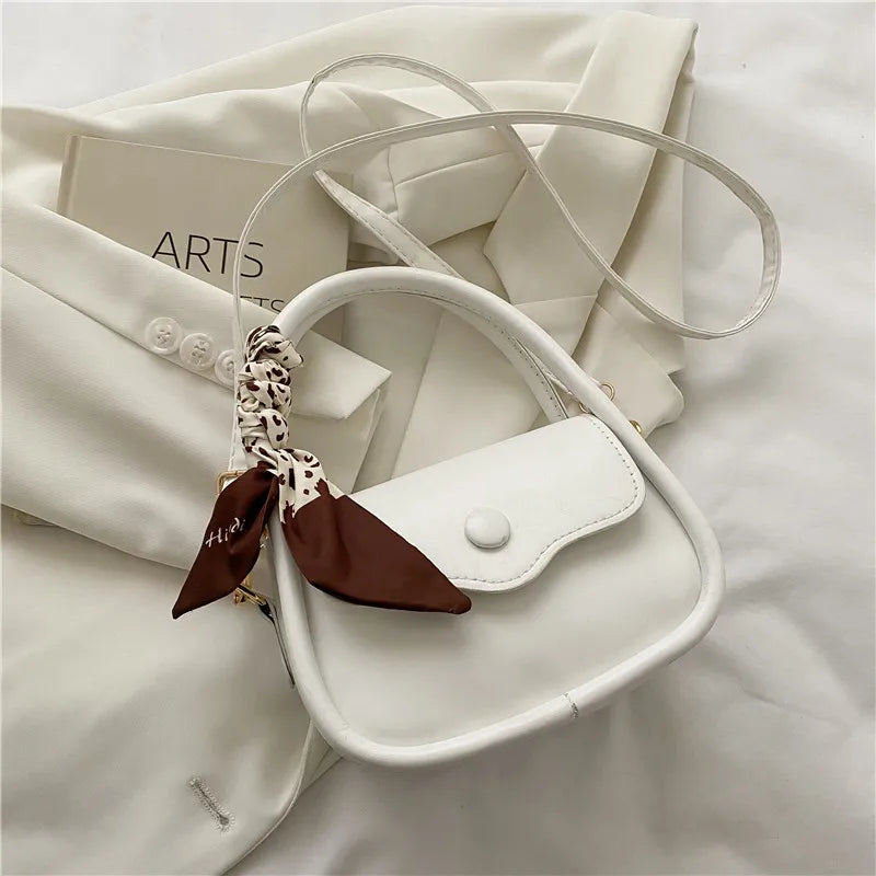 Small Leather Shoulder Bag for Women Crossbody Purse Handbag Underarm Bag