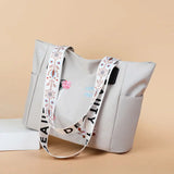 Embroidery Totes Bags Large Capacity Waterproof Oxford Cloth Hand Shopping Bags