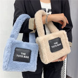 Women's Lamb Wool Plush Bag Autumn Winter Ins Mini Tote Handbag