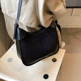 Women's Retro Corduroy Shoulder Bag Casual Handbag
