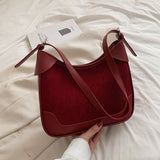 Women's Retro Corduroy Shoulder Bag Casual Handbag