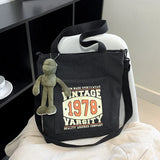 Women's Canvas Messenger Bag Casual Large Capacity Vintage Tote Crossbody