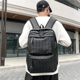 Woven Backpack Leisure Travel Large Capacity Men's School Bag
