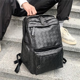 Woven Backpack Leisure Travel Large Capacity Men's School Bag
