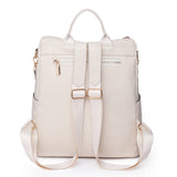 PU Ladies Strap Shoulder Bag Large Travel Backpack Letters Backpack