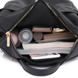 PU Ladies Strap Shoulder Bag Large Travel Backpack Letters Backpack