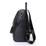 PU Ladies Strap Shoulder Bag Large Travel Backpack Letters Backpack