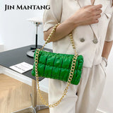 Thick Chain Small Clutch Crossbody Bag Green