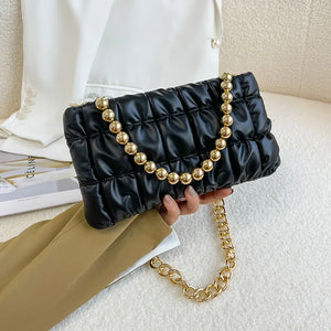 Thick Chain Small Clutch Crossbody Bag Green