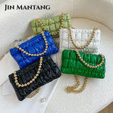 Thick Chain Small Clutch Crossbody Bag Green