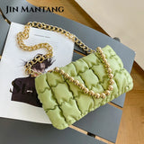 Thick Chain Small Clutch Crossbody Bag Green