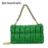 Thick Chain Small Clutch Crossbody Bag Green