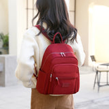 Casual Double Zipper Women Backpack High Capacity Students School Girl Shoulder