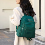 Casual Double Zipper Women Backpack High Capacity Students School Girl Shoulder