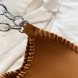 Soft Messager Girls Women Shoulder Bags Chain PU Leather Zipper Multi-function T