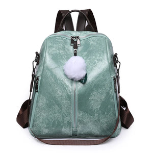 Casual Women PU Backpack Large Pockets High Capacity Students Girl Shoulder Bags
